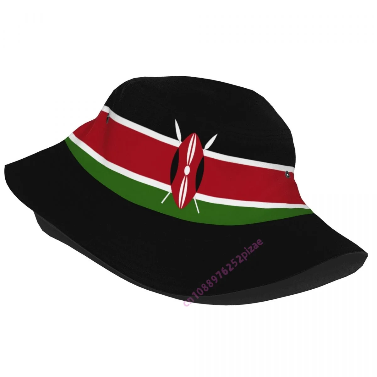 

Kenya 3D Flag Men Women Bucket Hat Outdoor Sun Protection Cap Breathable Mesh For Fisherman Camping Hiking