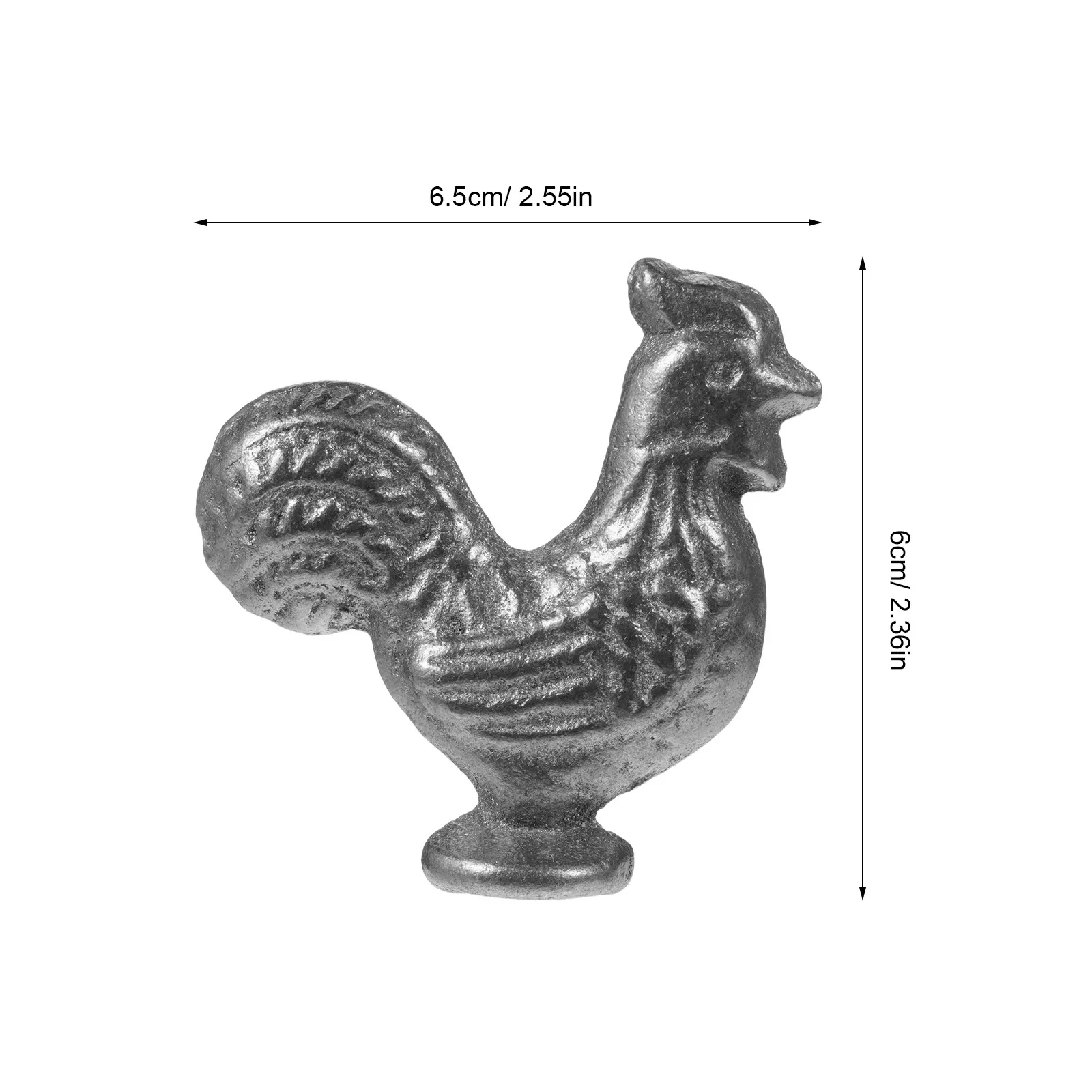 2Pcs Black Cast Iron Rooster Cooking Tool Natural Iron Supplement Anemia Prevention Reusable Kitchen Cooking