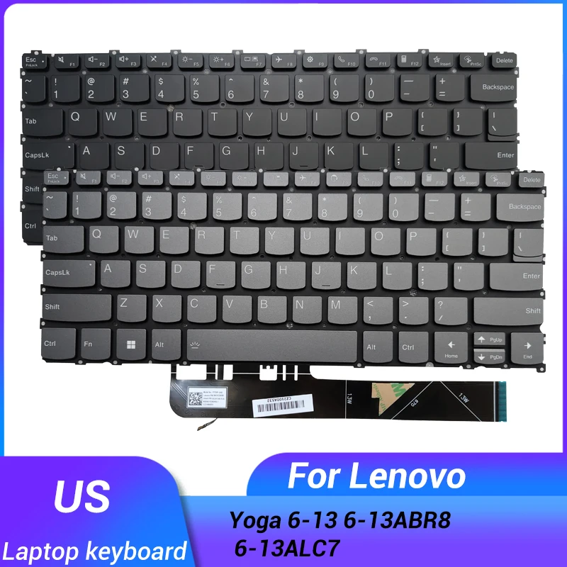 NEW US Laptop Keyboard for Lenovo Yoga 6-13 6-13ABR8 6-13ALC7 SN21E73481 /SN21E38295