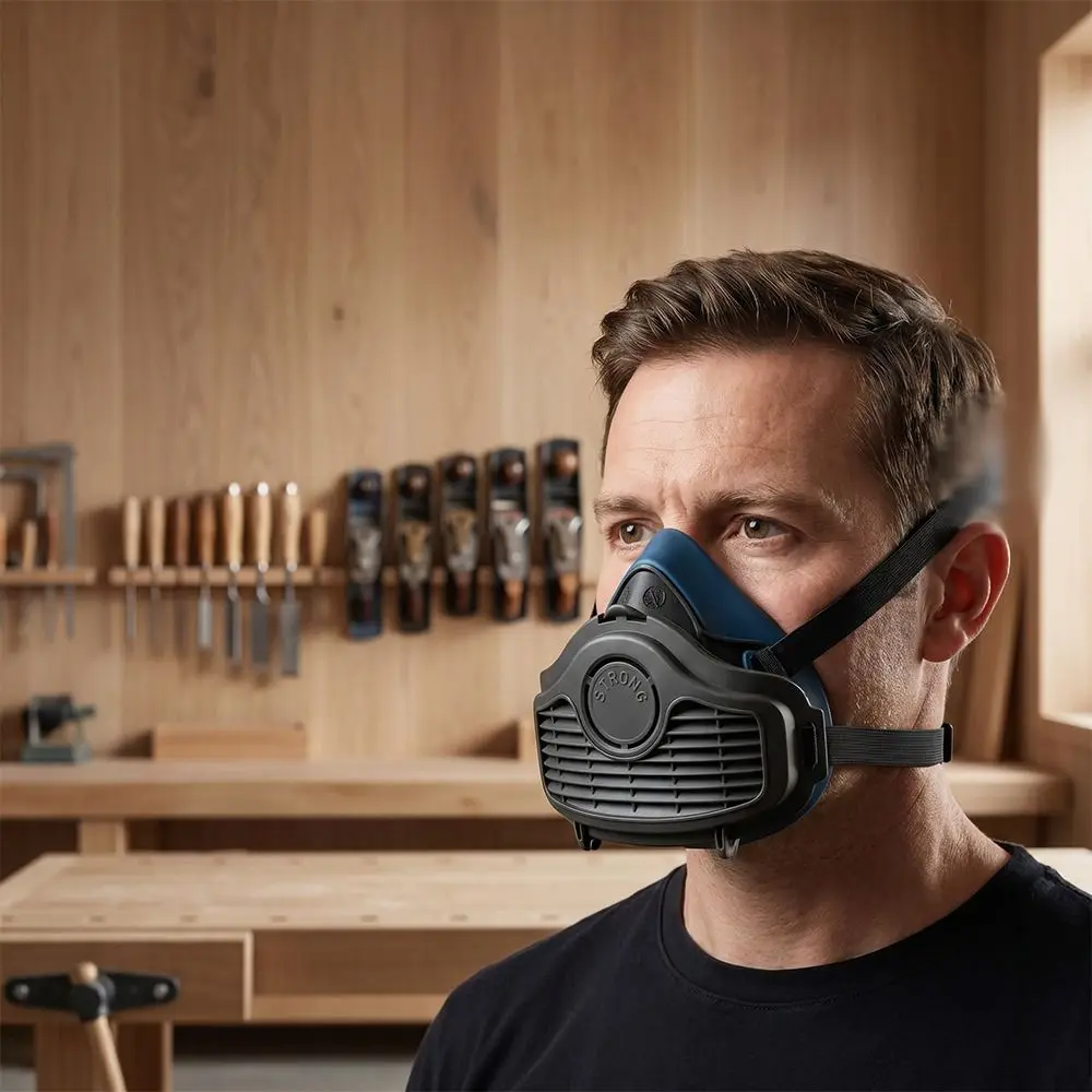 Silicone Material Silicone Dustproof Half Gas Mask Replaceable Filter Self-Priming Filter Dust Face Mask Reusable Design Safety