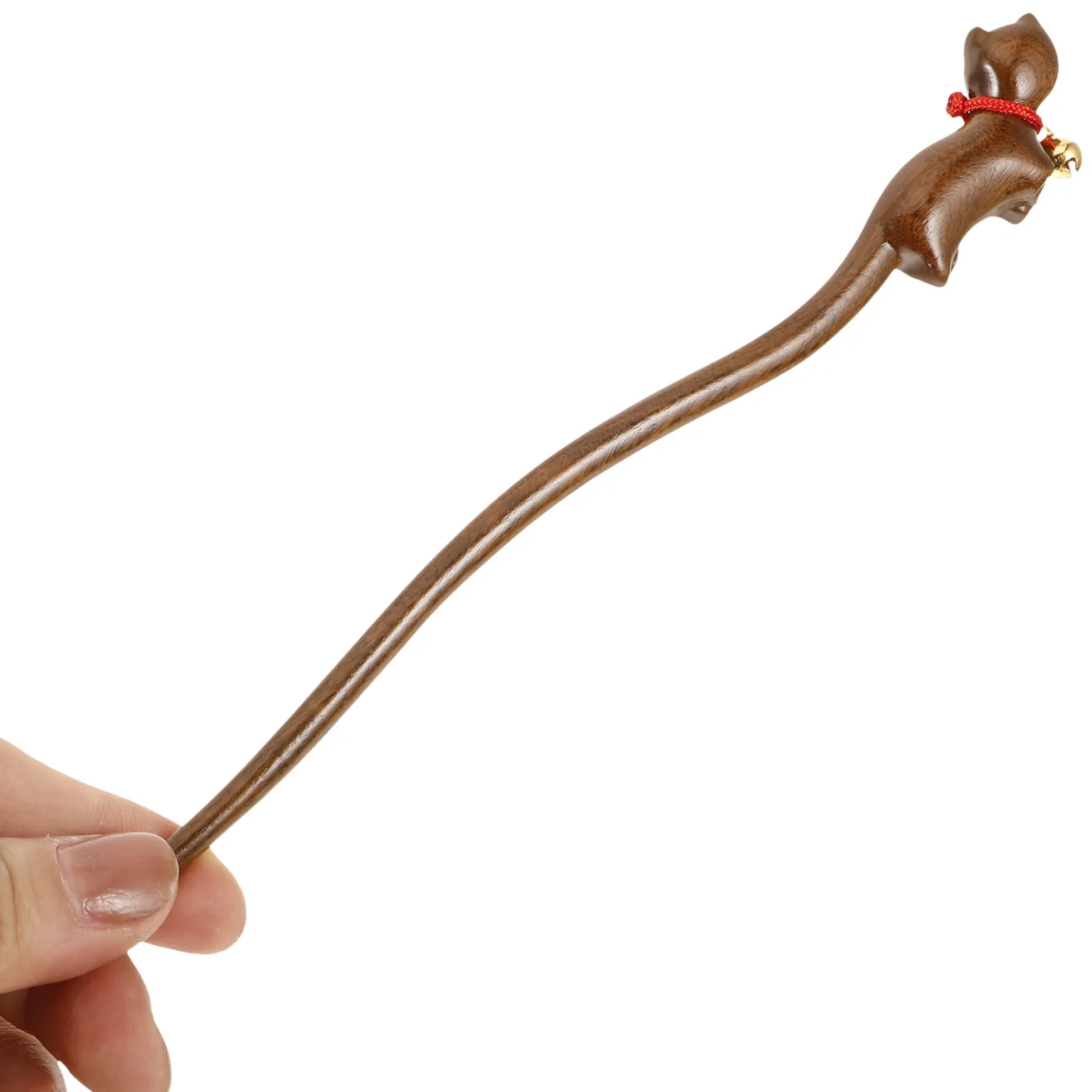 

Cat Bell Hair Chopstick Vintage Wooden Hair Stick Long Hairpin Accessory for Women Teen Girls Hairpin for Women