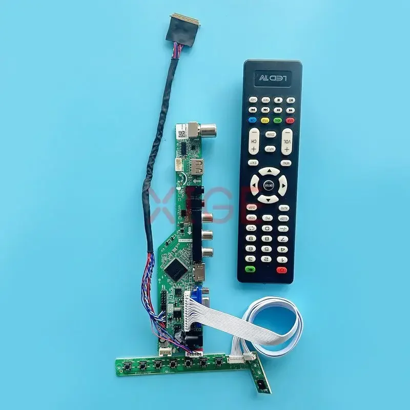 Kit Driver Controller Board For LP133WH2-TLE1/TLF1/TLGA/TLL3 1366x768 Analog TV HDMI+VGA+AV+USB 40-Pin LVDS 13.3