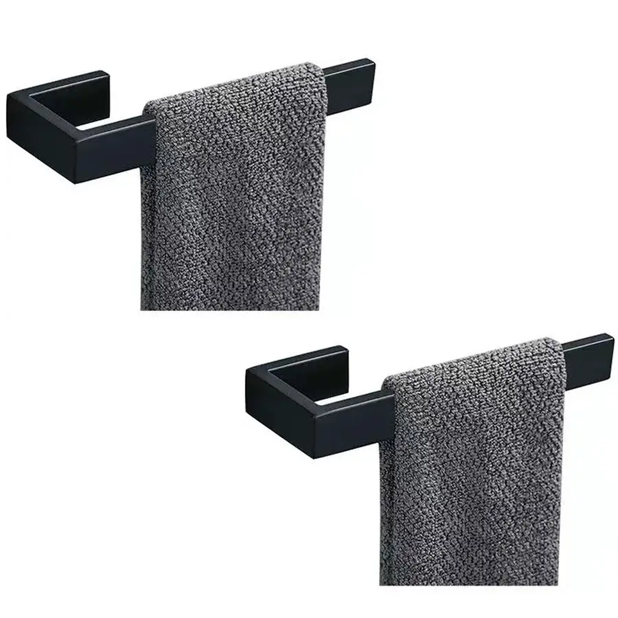 

Hand Towel Holder, Towel Ring Thicken SUS 304 Stainless Steel Towel Holder for Bathroom Wall, 8 Rectangular Modern Design Hand T