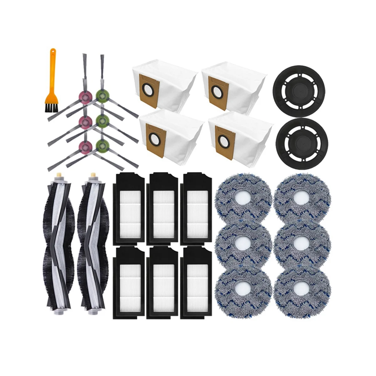 Для Deebot X1 OMNI/TURBO пылесос основная боковая щетка ткань для швабры Hepa фильтр мешки для пыли детали контейнера для пыли-A59E