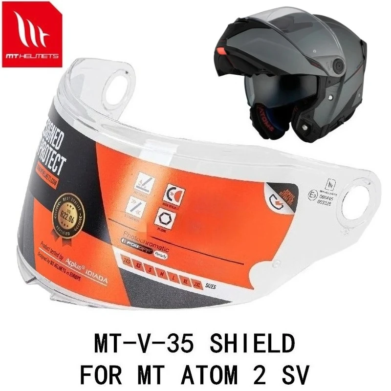 

Casco Lens MT-V-35 Shield MT ATOM 2 SV Helmet Replacement Shield Original MT Helmet Shield Anti-UV Anti-Scratch Dustproof