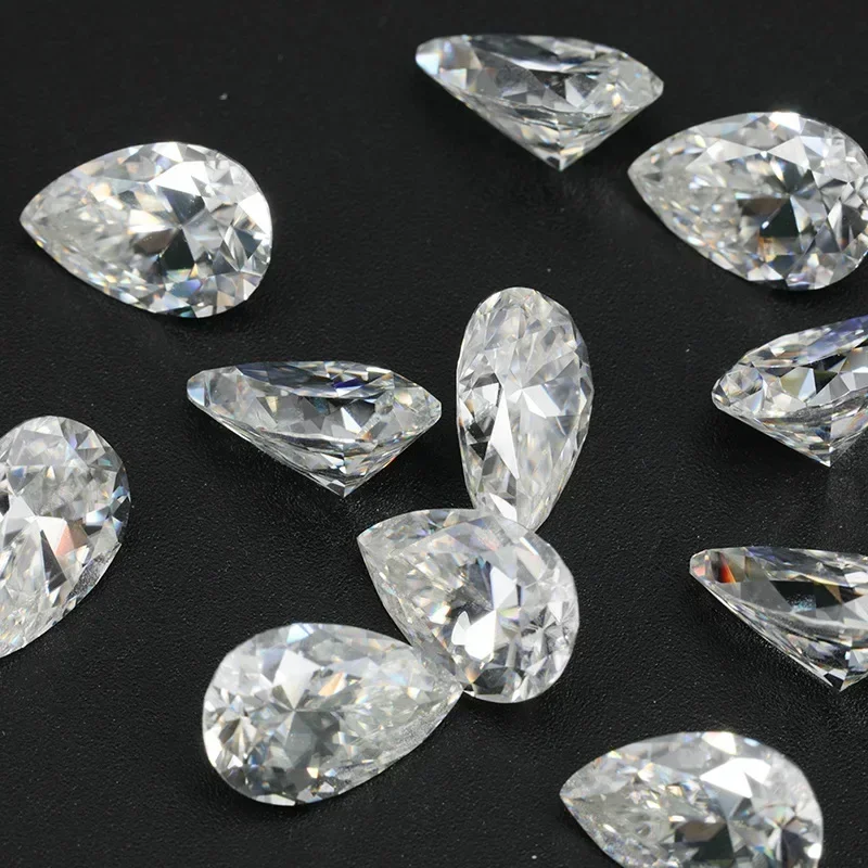 Pierre de moissanite en forme de formage avec certificat GRA, pierres précieuses, breloques, perles, haut, bijoux, matériaux exécutifs, D VVl's