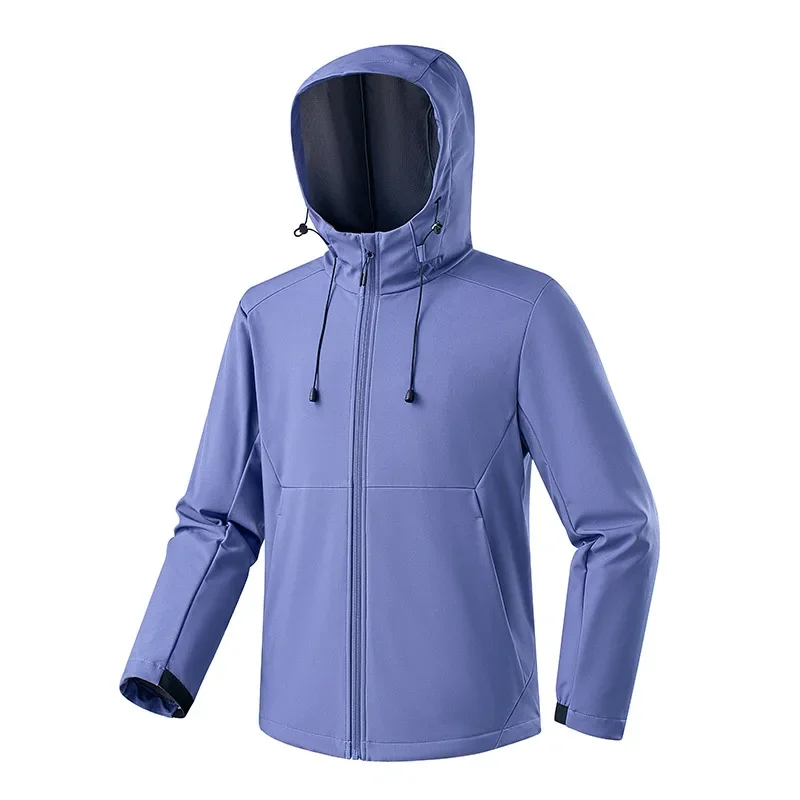 2024 New Outdoor Jacket Autumn/Winter Fleece Soft Shell Casual Hiking Travel Waterproof Jacket Couple Men Women Split Cap