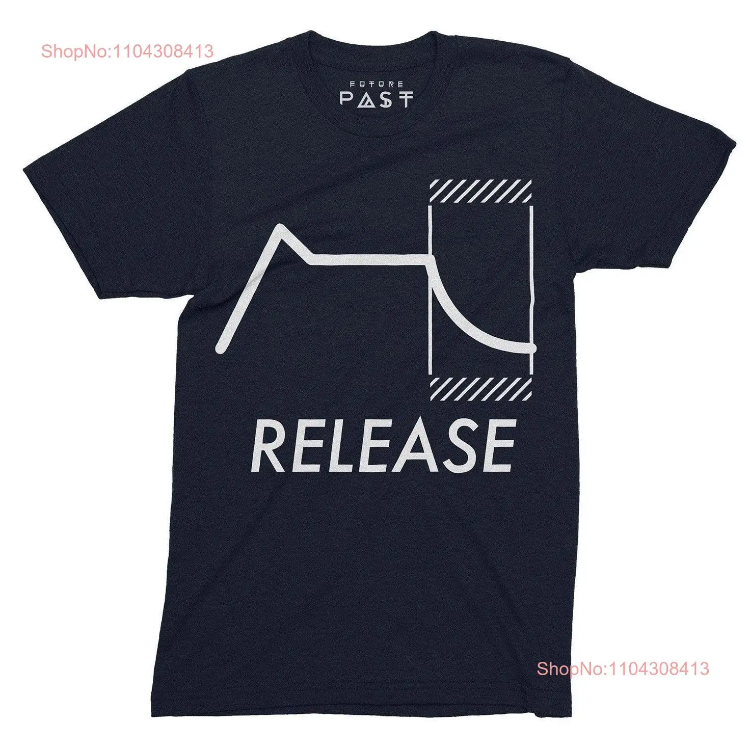 Envelope Release Analog T Shirt Navy long or short sleeves