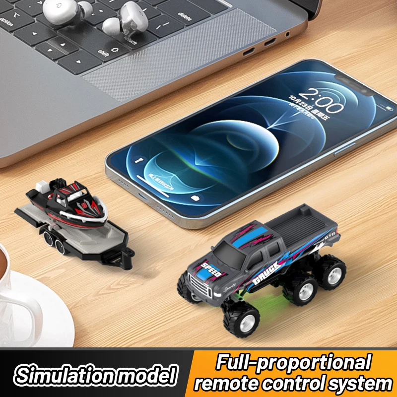 JJRC 1:64 Q235 Q236 Rc Car Mini 6-Wheel Off-road Alloy Pickup Truck Full-proportion High Speed Remote Control Car Boy Gift Toy