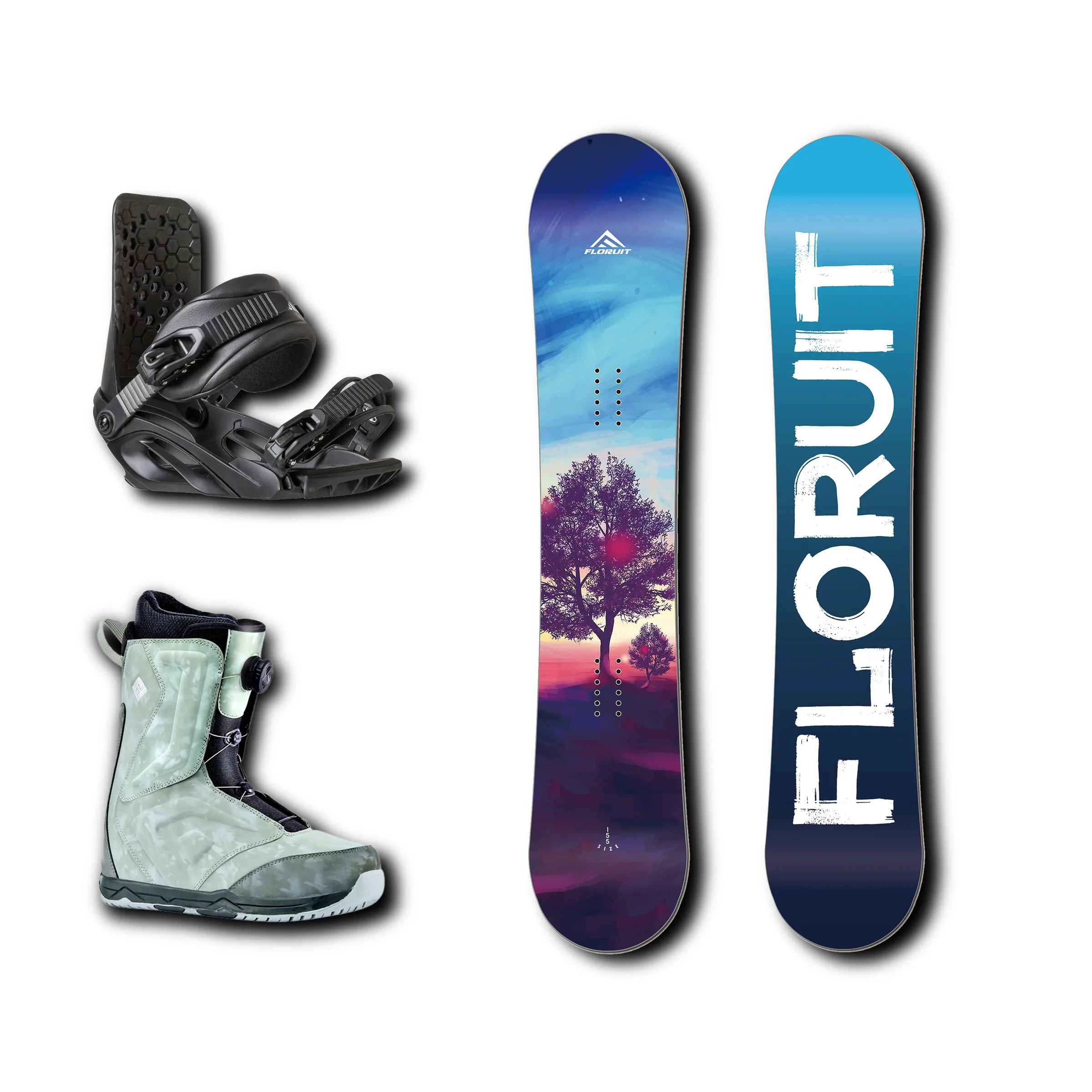 

FLORUIT OEM&ODM Factory Custom Snowboard All Mountain Carbon Fiber Steel Edge for Adult