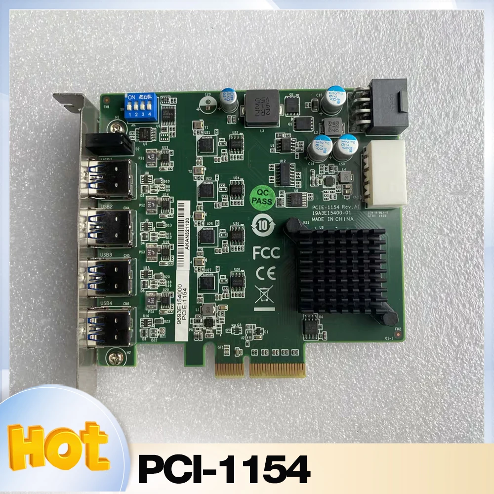 For Advantech 4-port PCI Express USB Vision image capture card PCI-1154