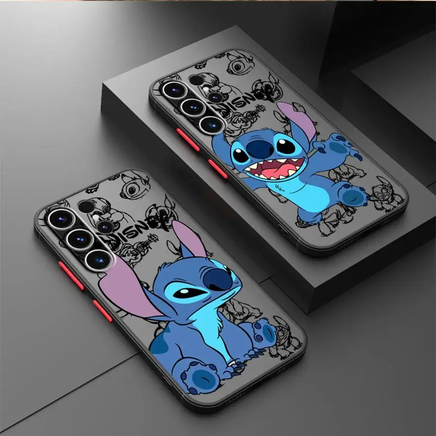 Disney Stitch Cute Phone Case for Samsung Galaxy A53 A13 A54 A34 A73 A23 A33 A14 A52 5G A24 A72 A22 A32 Luxury Soft Cover