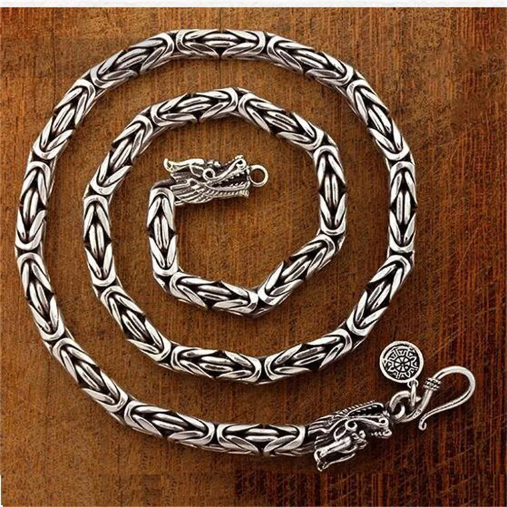 OUYADI Męski Naszyjnik z Srebr – 925 Sterling Silver Chain Necklace Men recenzja i cena