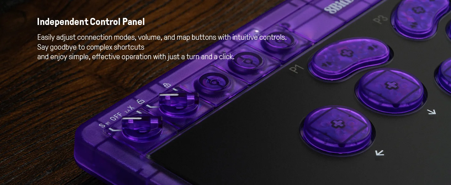 8BitDo All-Button Arcade-Controller für Switch & Windows – 3 Verbindungsmodi, flache lineare Schalter, 4 programmierbare Tasten – Detail 33