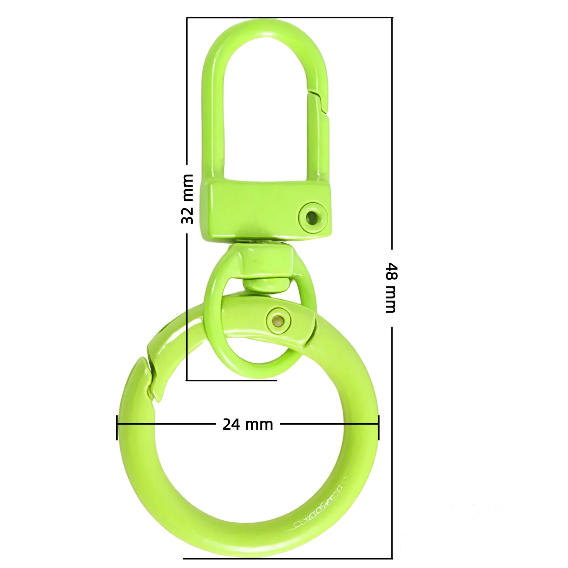 Colorful Paint Spring Clip Clasps Hook Classic Metal For Keyrings Jewelry DIY Supplies 48x24mm