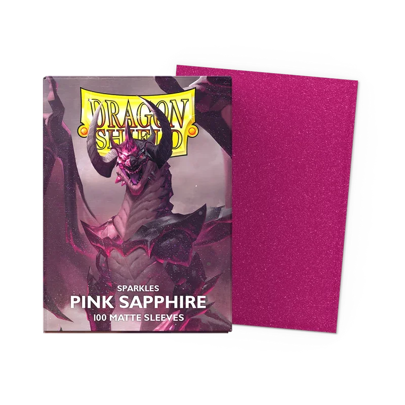 100 PCS/BOX Matte Pink Sapphire Dragon Shield Cards Sleeves Standard Size 66x92mm