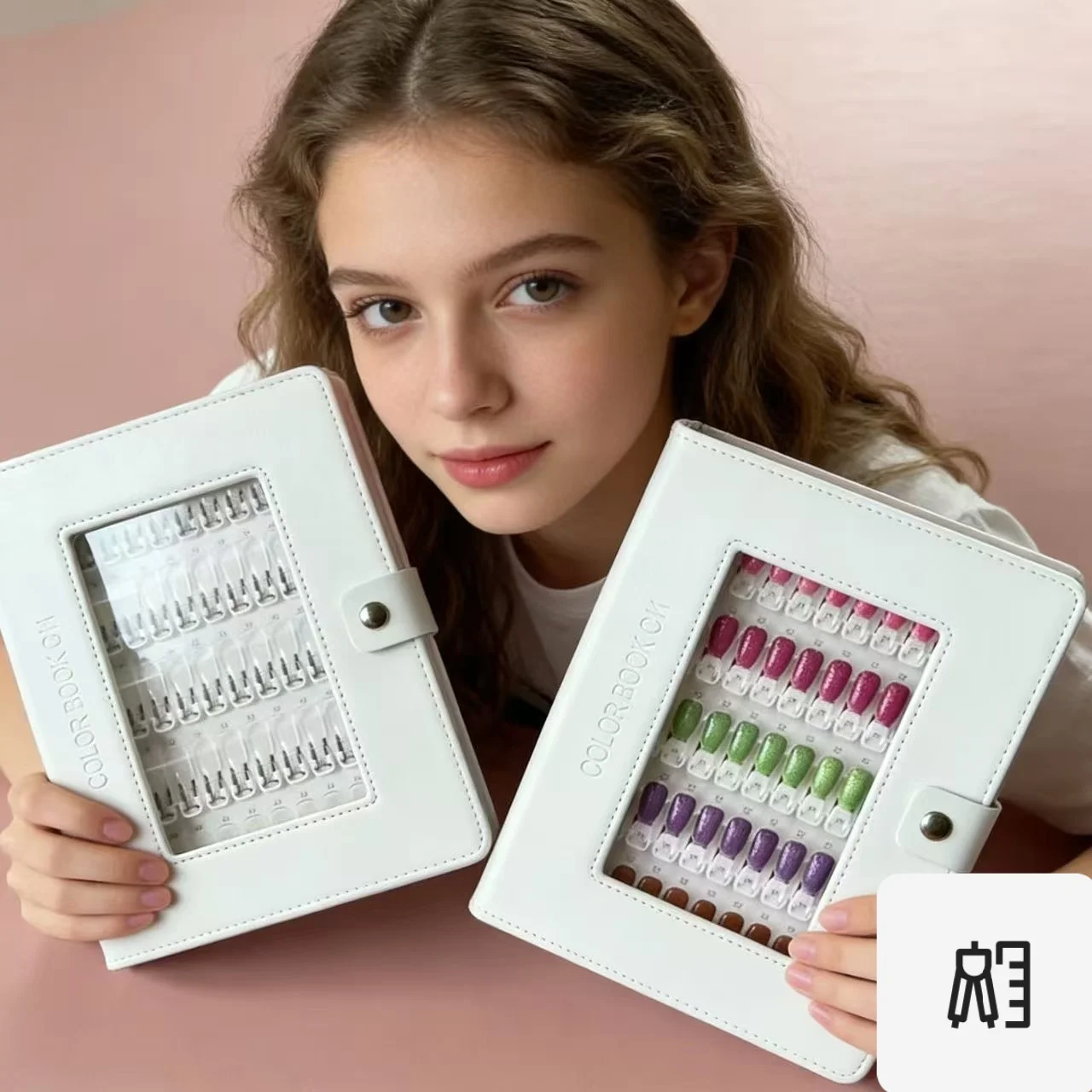 150-Farben-Displayboard für Nageldesign mit austauschbaren weißen und transparenten Nagelspitzen, die an Ort und Stelle bleiben, Nagellack-Displaybuch, Aufbewahrungs- und Präsentationsbuch für Nagelstudios, mehrfarbiges Kartenbuch – Detail 1