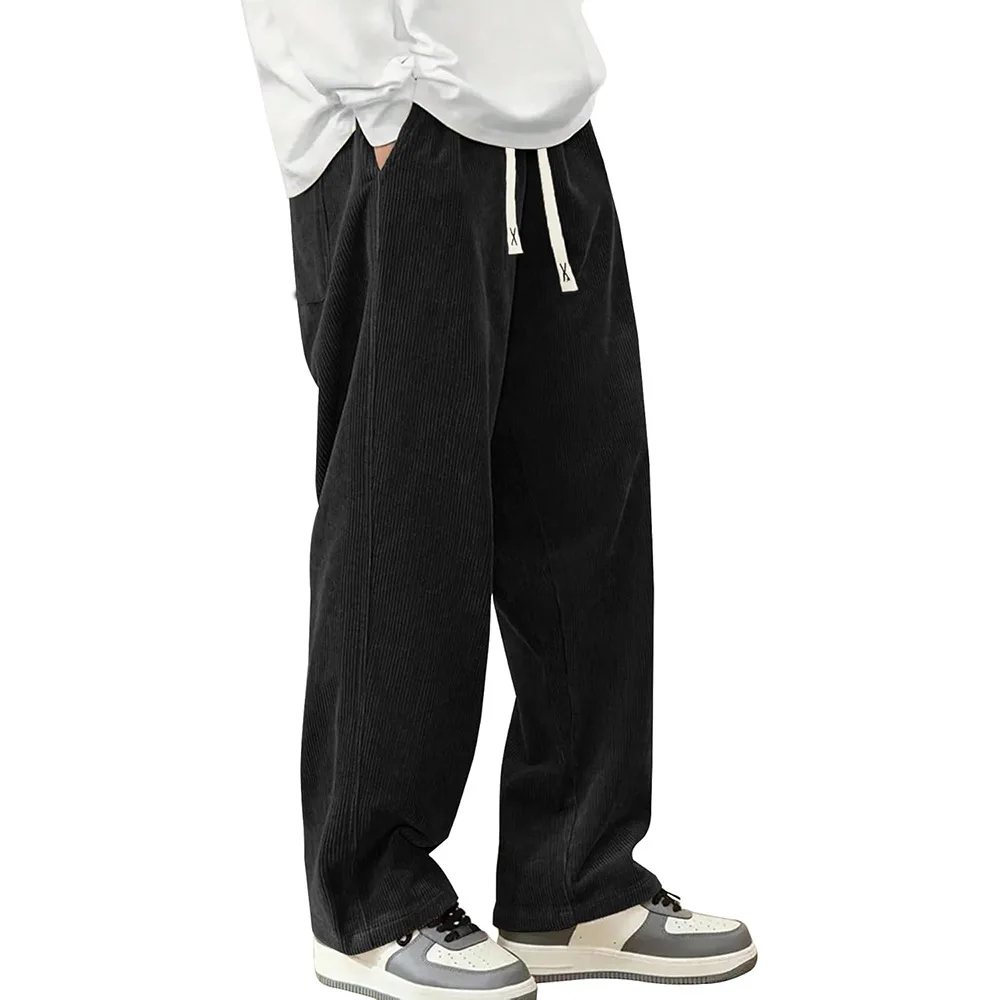 Amerikanische Freizeithose mit Seitenstreifen und Buchstaben-Stickerei, Weites Bein, Lässige Sommerhose für Herren, Locker Fallende Sporthose – Detail 4