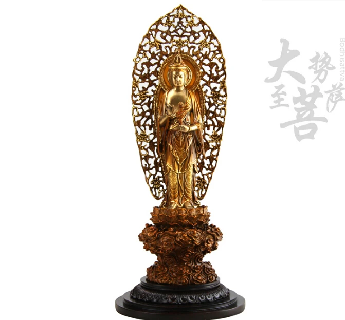 43CM Large #  High-grade Buddha statue # office home house efficacious Protection # Guanyin Amitabha mahasthamaprapta statue