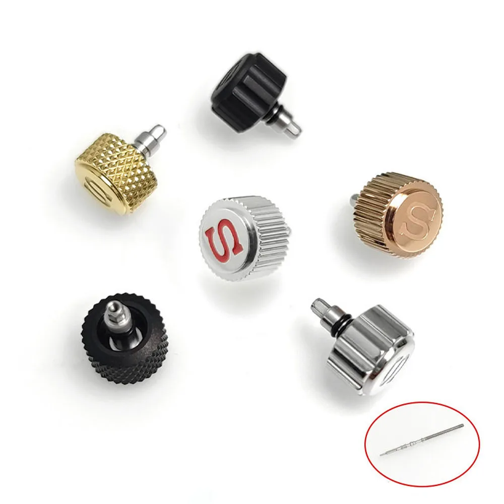

Screw-in SKX007 SRPD Case Crown Engraved Signed S More Color 316L Stainless Steel 20ATM Fit NH35 NH36 Movement Watch Crown