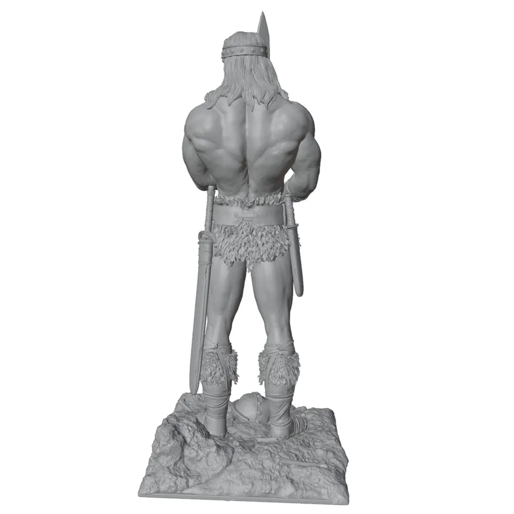 1/24/12/6 Desktop Decoration, Resin Model Set of Soldier Holding Heavy Sword, High-Precision 3D Printed Statue, Uncolored