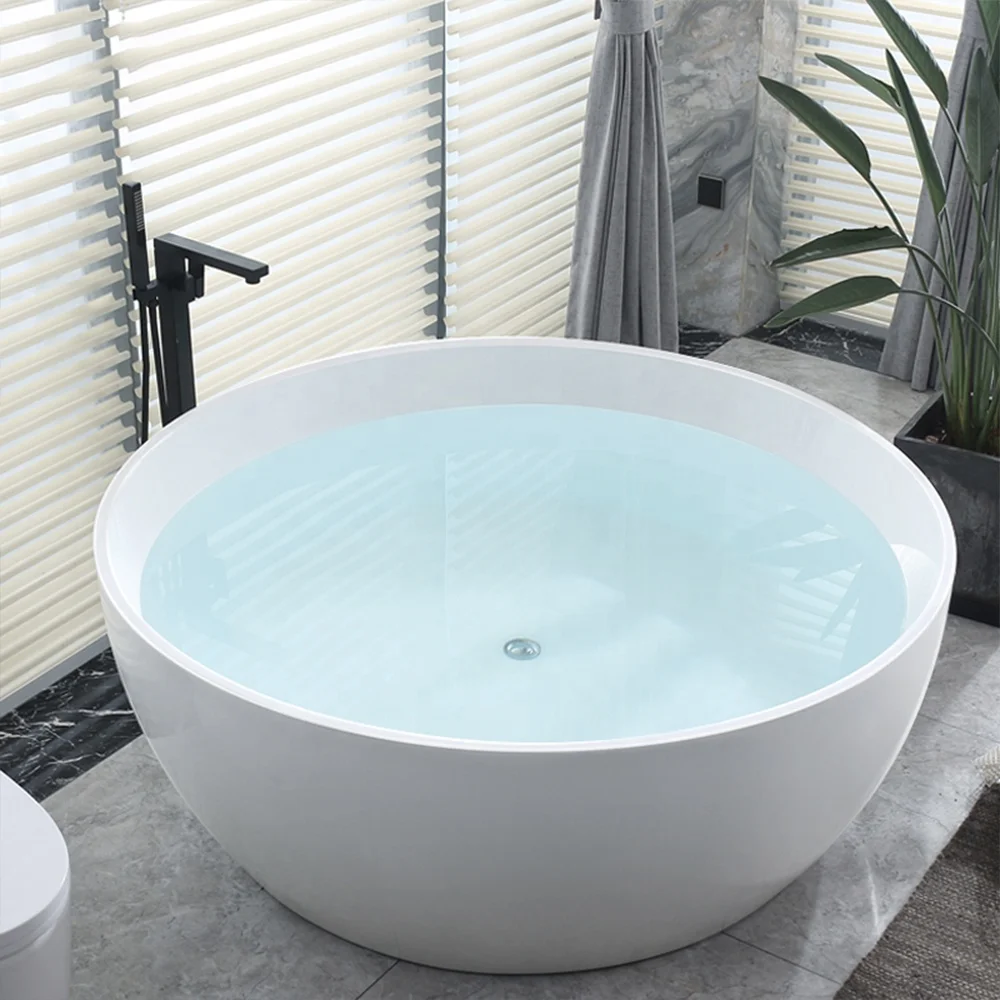

Modern Acrylic 1200 Mm Bathtub Indoor Acrylic Bathroom Freestanding Tubs Soaking Tub For Hotel Apartment