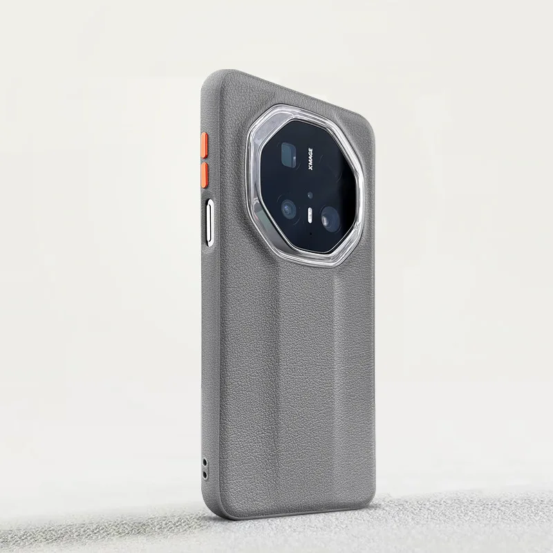 For Huawei Mate 70 RS Ultimate Luxury Plain Leather Cell Phone Case Hardware Independent Button Large Hole Lens Ring Hard Cover