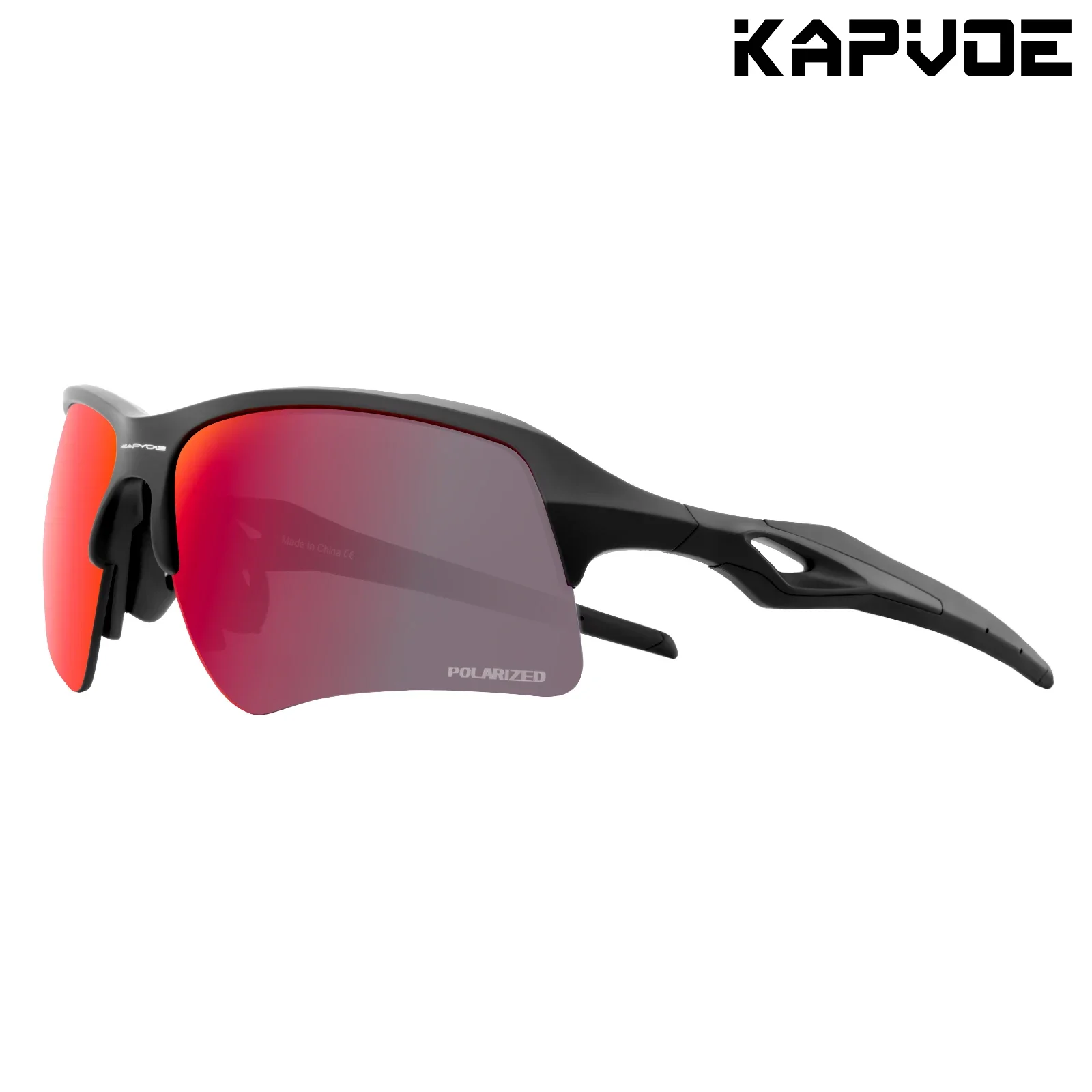 Kapvoe Polarisierte Fahrradbrille Wandern Outdoor-Sport Sonnenbrille für Herren UV400 Schutzbrille Skifahren MTB Fahrradzubehör