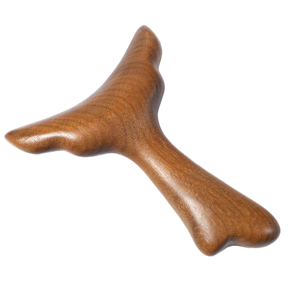 

Wooden Gua Sha Tool Facial Neck Massager Light Brown Body Stick Reflexology Scraper for Skin Elasticity Enhancement with Mermaid