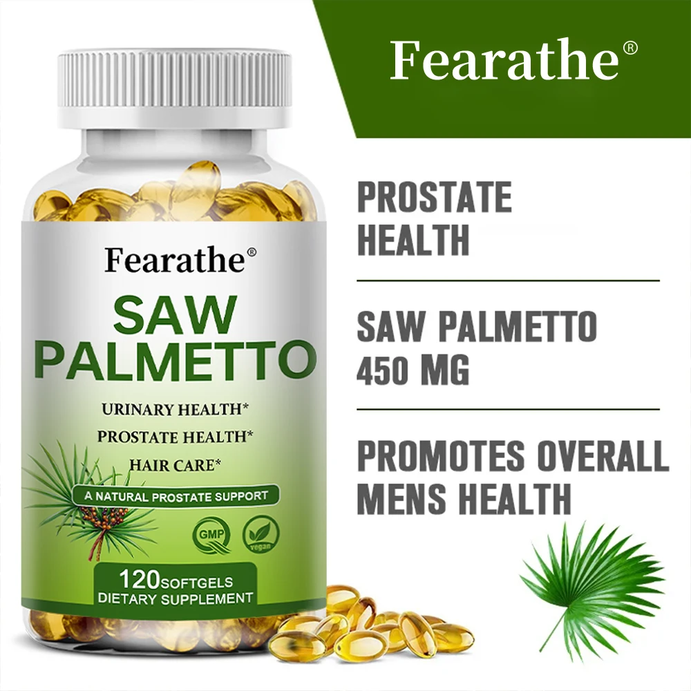 Saw Palmetto Prostate Support Supplement - Men\'s Prostate Health, Prevent Hair Loss, Relieve Frequent Urinary Incontinence