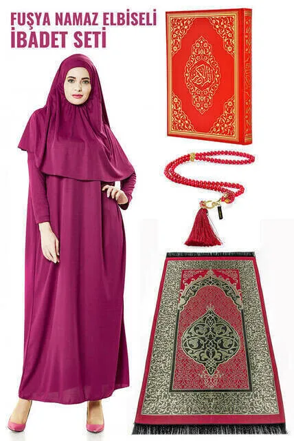 IQRAH Fuchsia Prayer Suited Worship Set