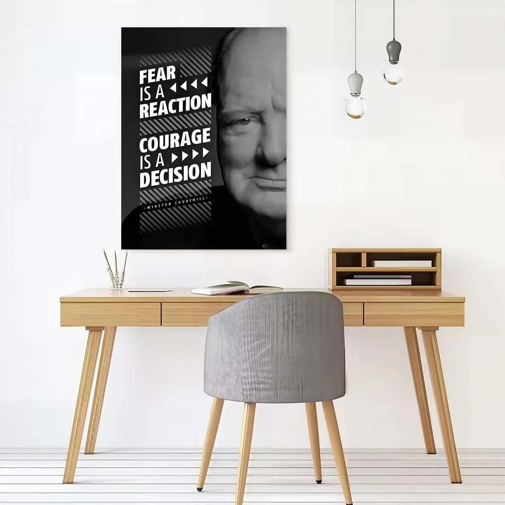 Winston Churchill Printed Canvas Poster Personalized High Quality Wall Art Paintings for Gamer Decoration Room Decorations Mural
