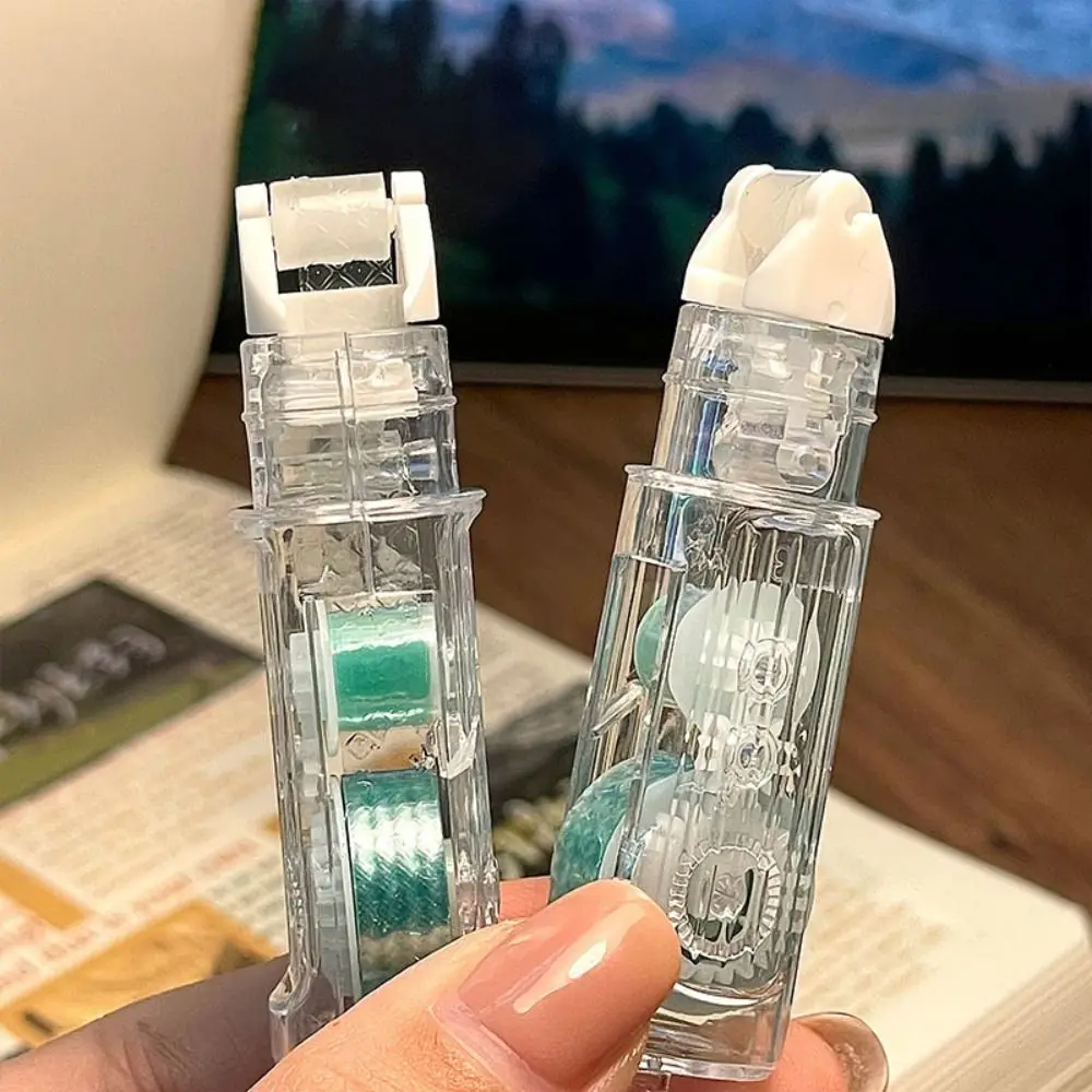 360 Degree Rotation Dot Glue Tape Press Type Pen-shape Double Sided Adhesive Tape Large Capacity DIY Scrapbooking