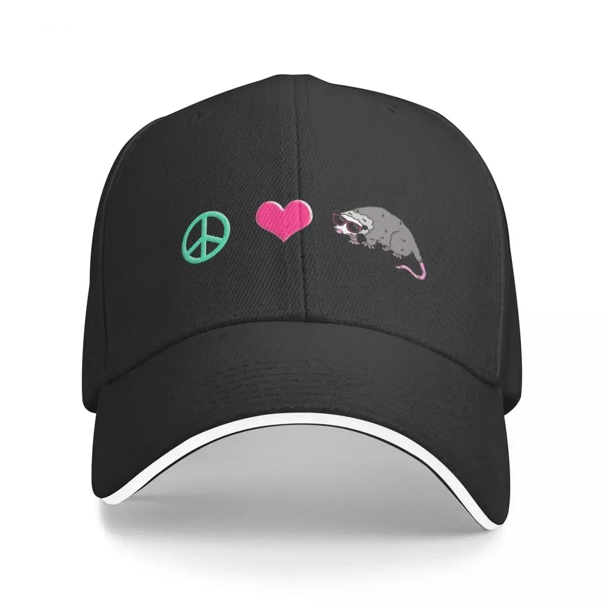

Peace, Love, Opossums! (Gladys) Baseball Cap hiking hat Hood Beach Bag Golf Women Men's