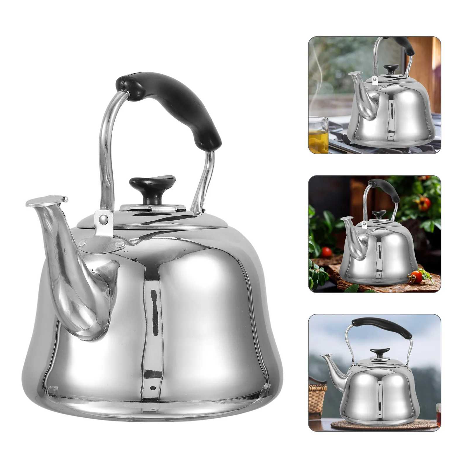 

Stainless Steel Water Kettle Large Capacity Sounding Teakettle Home Heating Safe Kitchen Barware Gifts