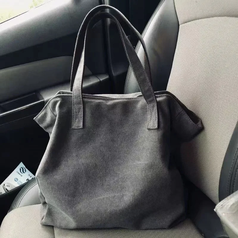 

2024 New Versatile Casual Simple Handbag Commuter Large Capacity Fashion Canvas One Shoulder Tote Bag