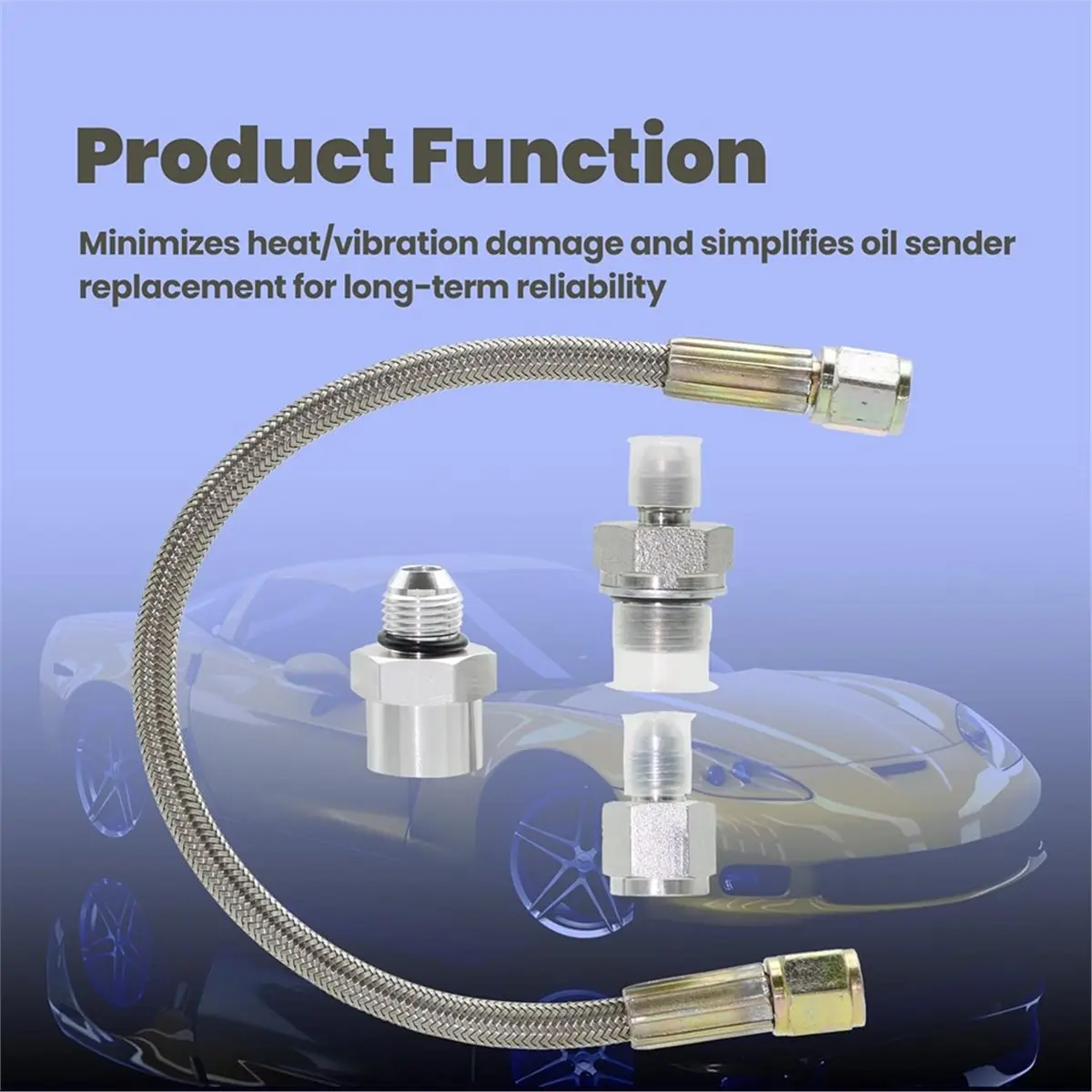 Oil Pressure Sensor Relocation Adapter Hose Kit Fit for C5 C6 Series LSX 5.3L 6.0L 6.2L