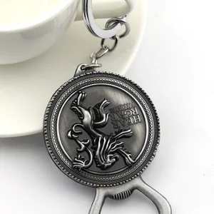 Taht Anahtarlık ve Ejderha şişe Açacağı, El Aksesuarları, Metal ve Stark'ın Kurt Başı, Ejderha, Aslan, Kral, Kulüp, restoran, Bar, Hediye En iyi 10 ürün anahtarı, rei leao-no. 9