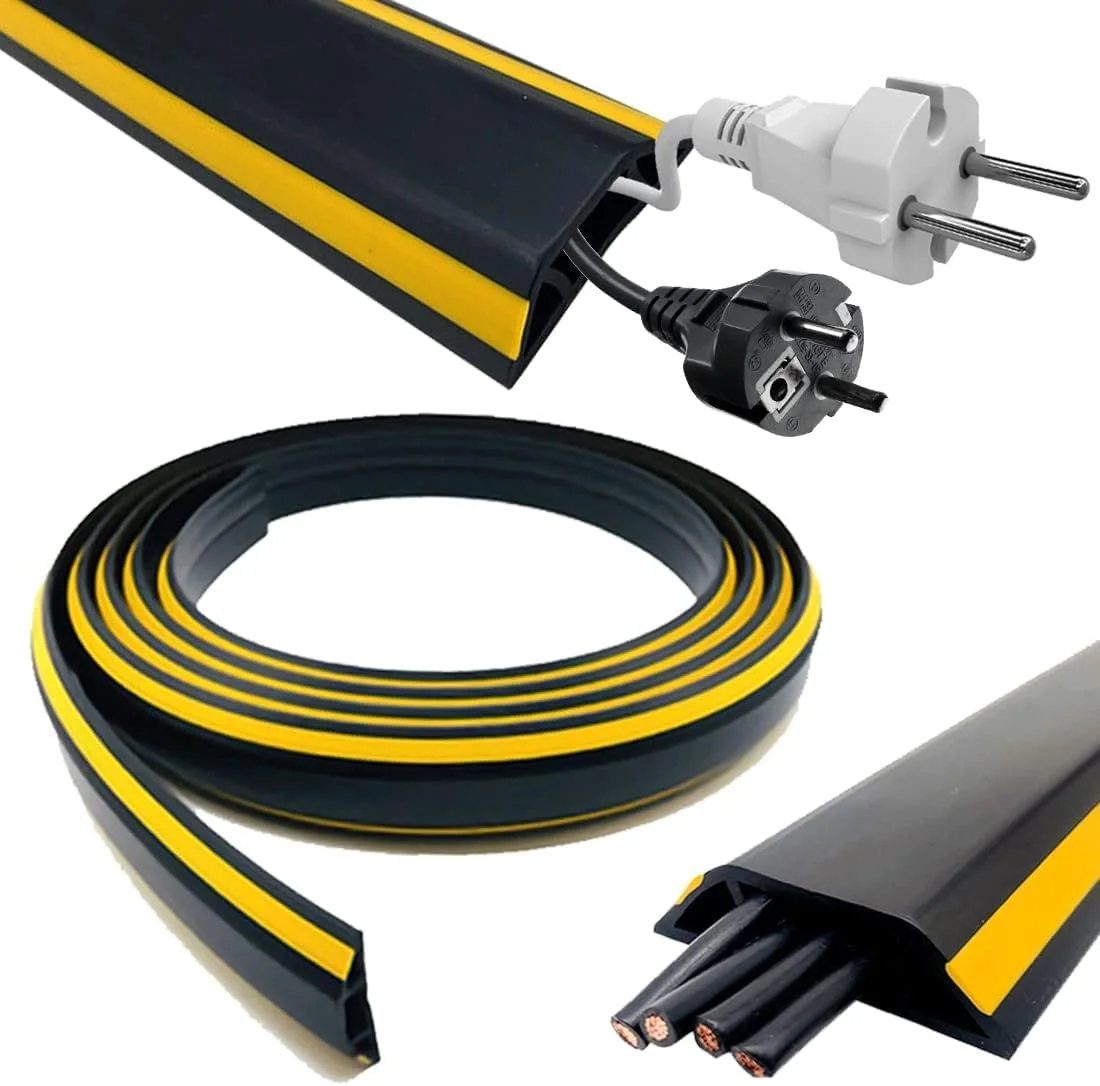 1PC 1m/39.37inch Cable Protectors - Office and Home Floor Wire Protective Covers - Anti-step Cable Concealers