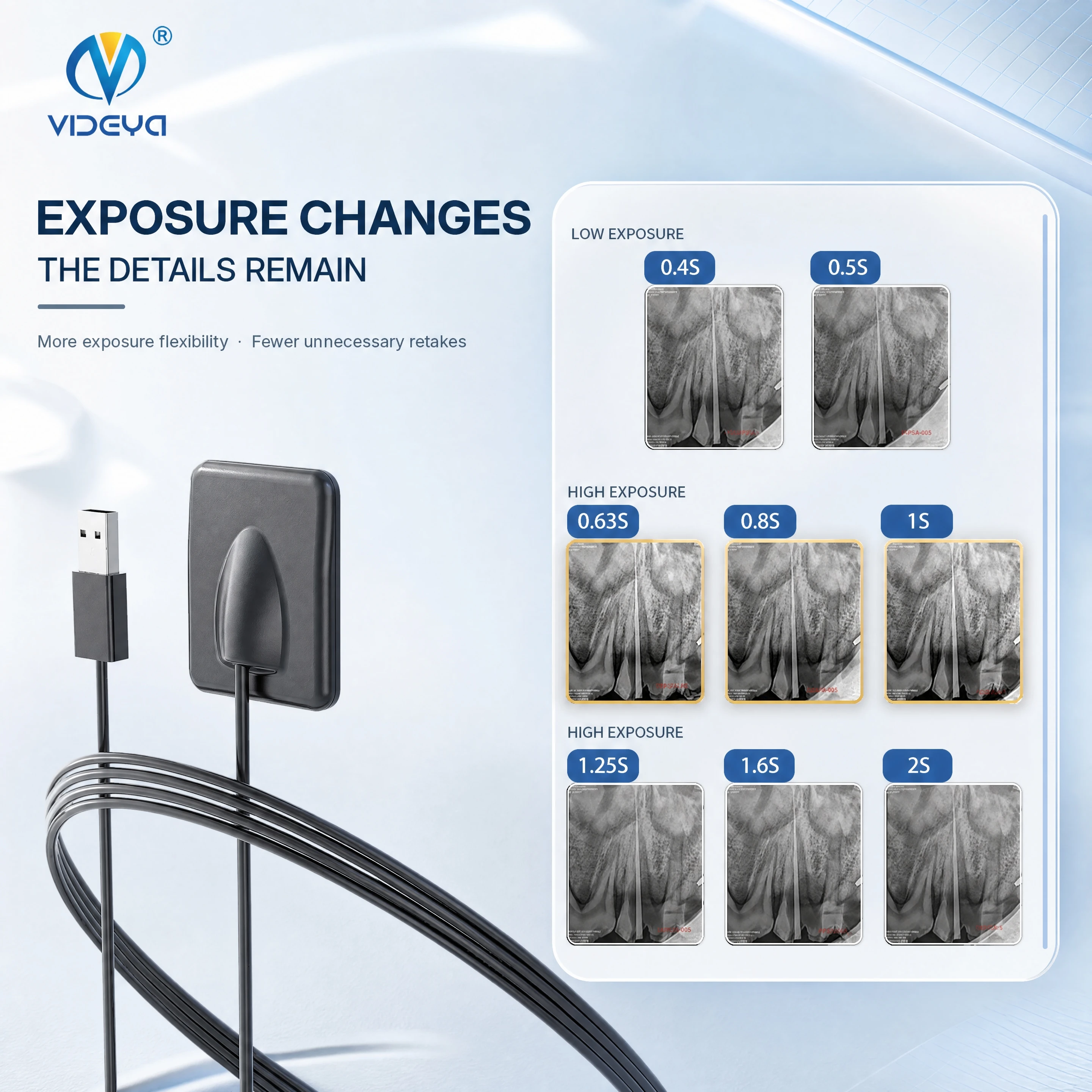 Dental X Ray Sensor Digital Imaging USB Interface AI Enhanced HD Rapid Capture Free Software TIWAN XVCapture Ready Support