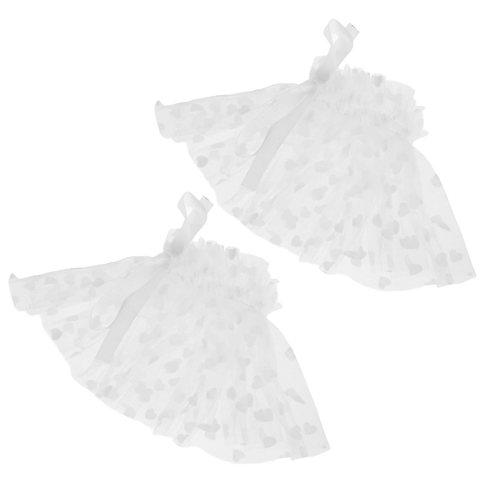 

Decorative Fake Wrist Cuffs Elegant Lace Mesh Detachable Shirt Sleeves for Women Dress Accessories White for Women