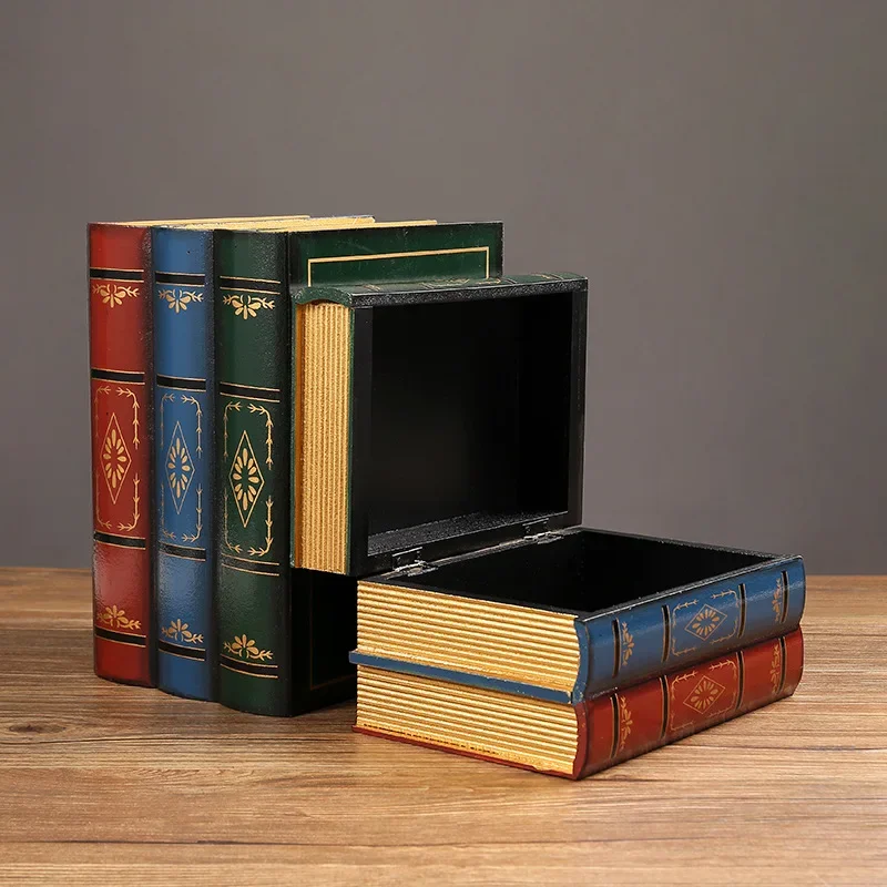 New European Style Retro Simulation Book Storage Box Creative Photography Photo Props Fake Book Model Display Decoration