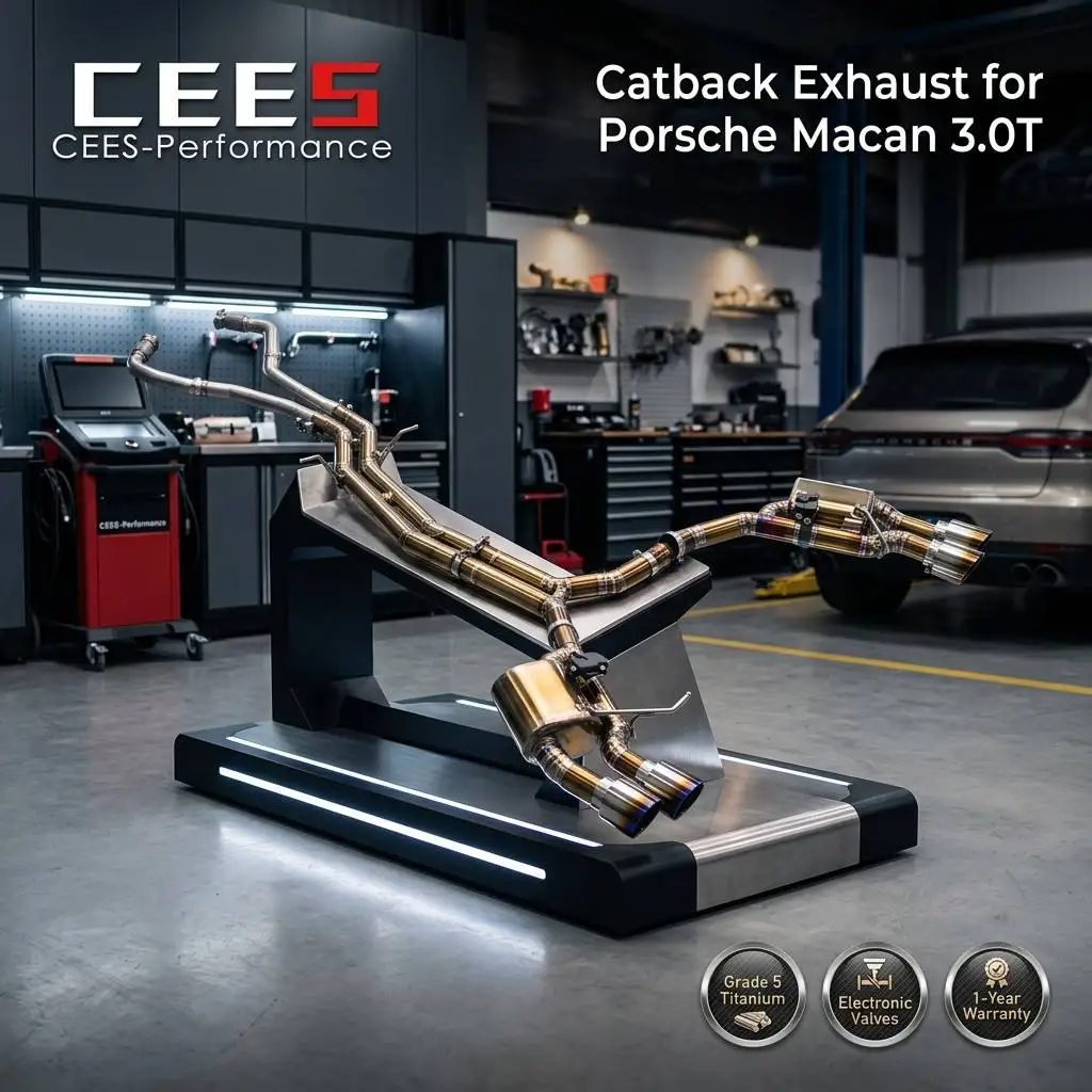 CEES Catback Exhaust System Valvetronic Performance Exhaust Pipe for Porsche Macan 3.0T 2014-2023 with Muffler