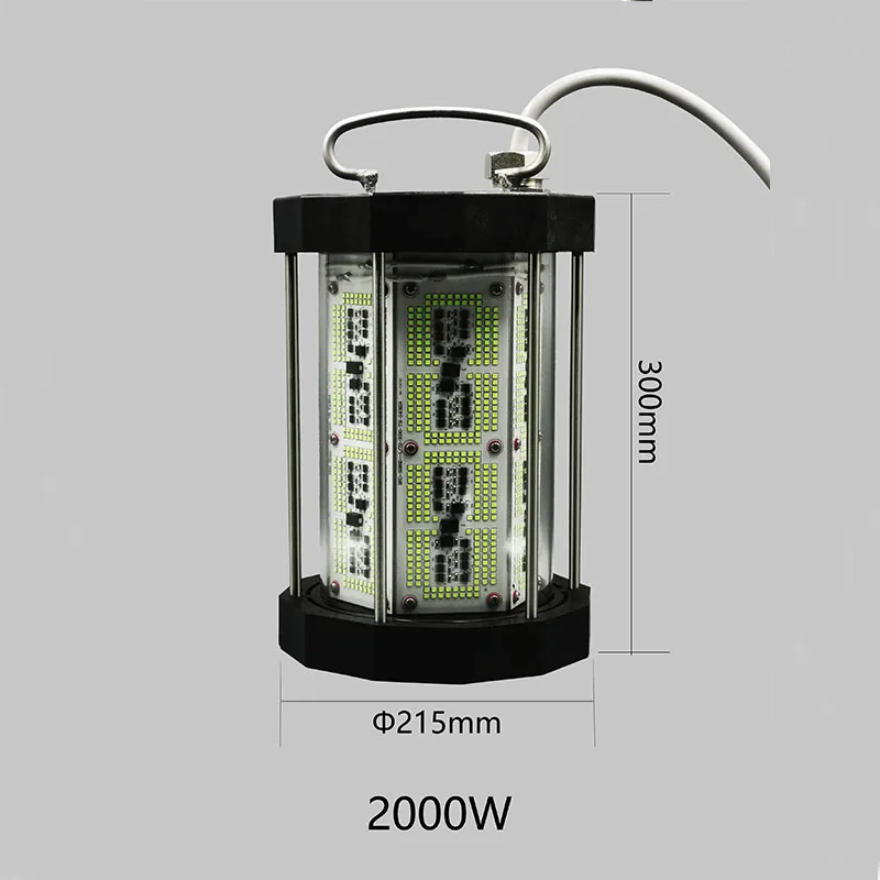 High power underwater fishing light, waterproof diving fish lure light
