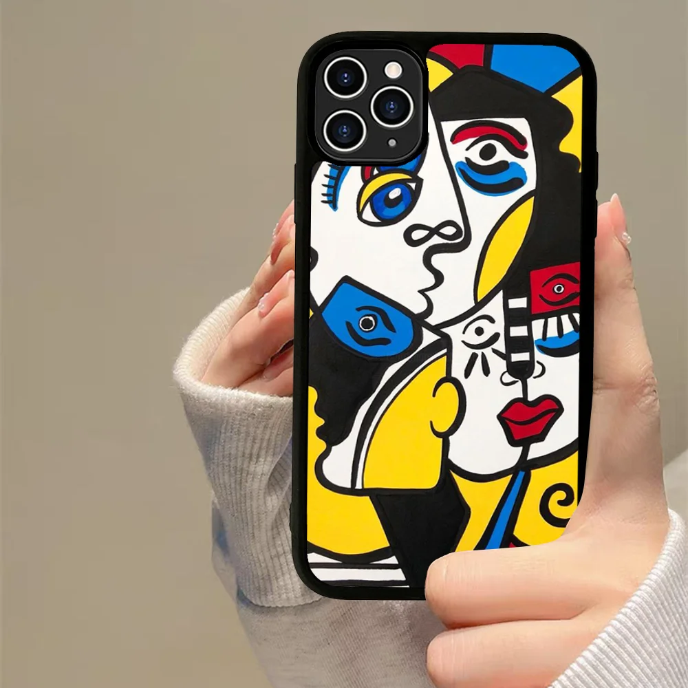 Abstract Vintage Painting Pablo Picasso Phone Case Silicone PC+TPU For Samsung S10 20 30 22 23 24 Plus Lite Ultra Cover