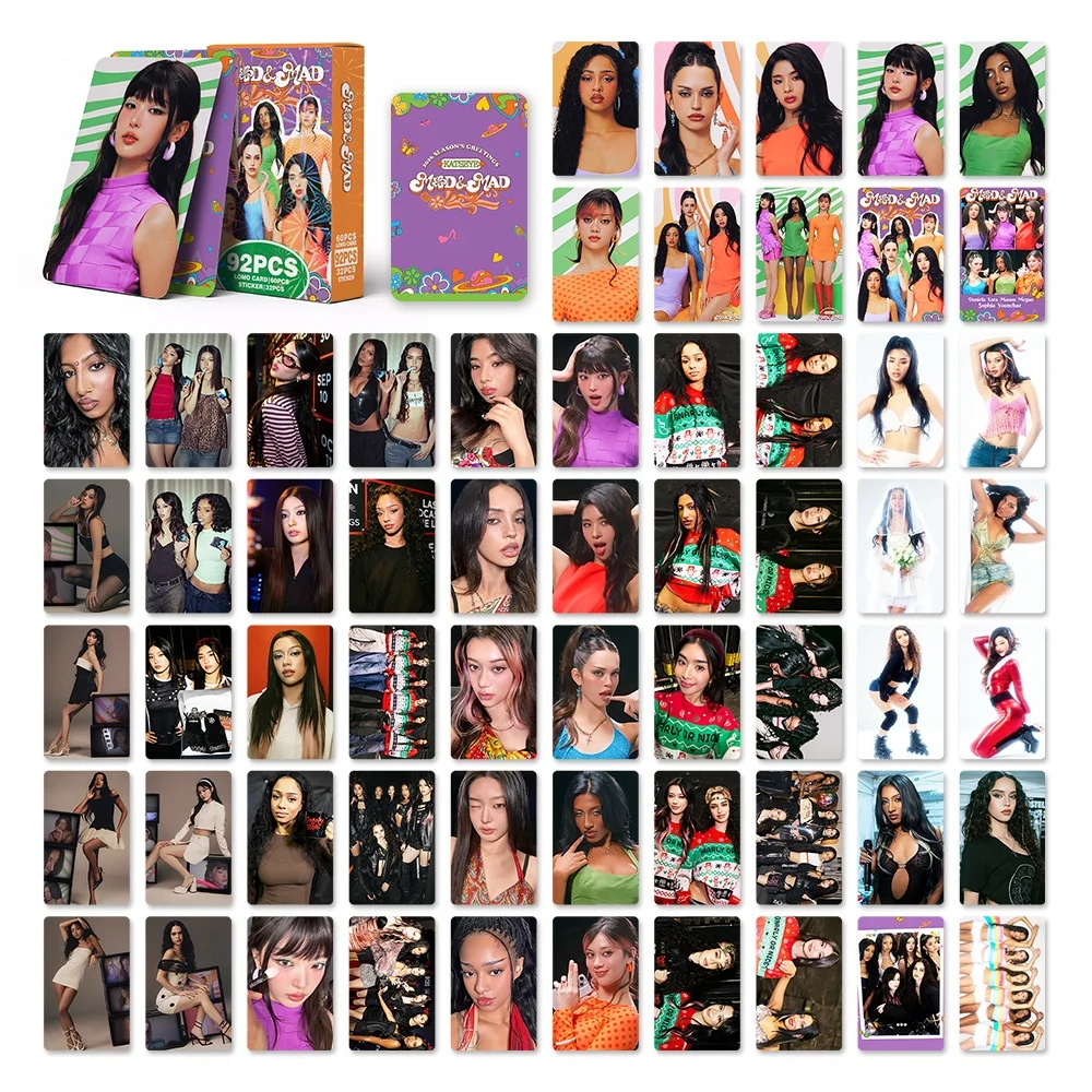 55/92Pcs cross-border girl group Idol KAT-SEYE Album Lomo Cards LARA DANIELA Photocards Stickers MANON MEGAN YOONCHAE Fans Gift image 4