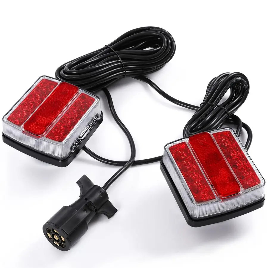 

Magnetic LED Trailer Towing Light Kit, 24ft Cable with 7 pin plug, IP68 Waterproof, DOT Approved