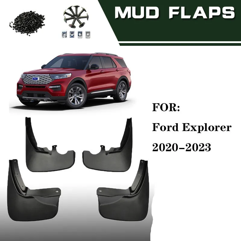 

4pcs Exterior Tire Mudflaps Guards For Ford Explorer U625 2020 2021 2022 Mudguards Mudflap Mud Guards Fender Mud Flaps Stylings