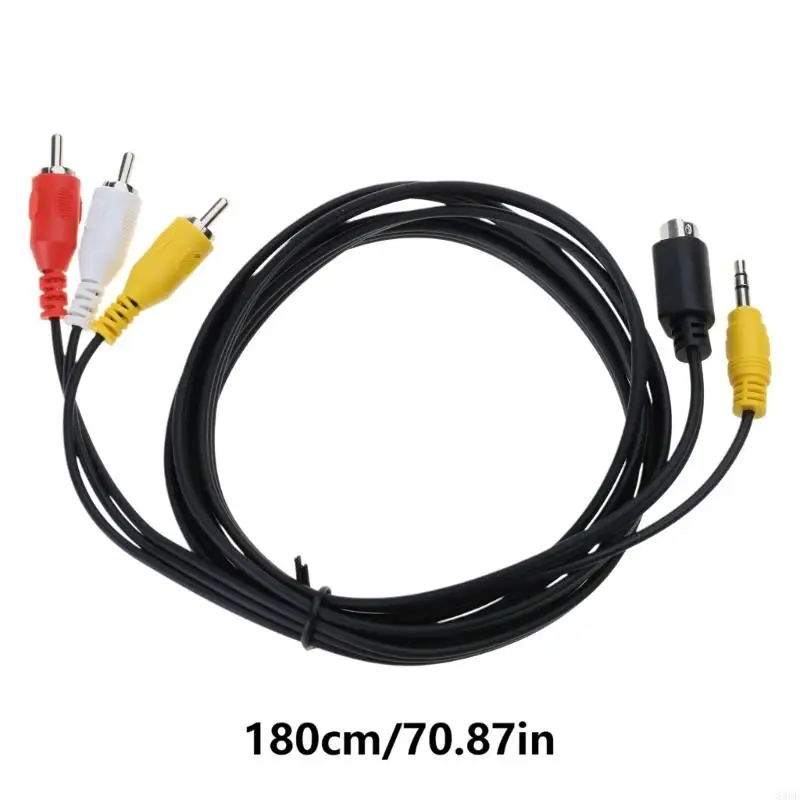 S-Video 4pin con cable compuesto 3.5 mm a 3RCA PC a Video 3.5 mm sonido