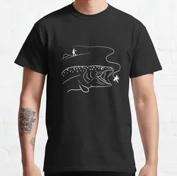 Männer Fischer Fly Fishing Forellen Und Berg Liebhaber T Shirts Fliegen Stange Trout Fly Fisher Und Angler Baumwolle Tops Kurze hülse